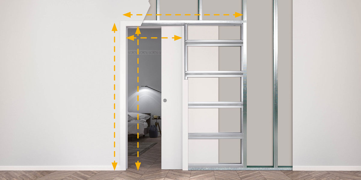 ECLISSE sliding pocket door system - Size Guide