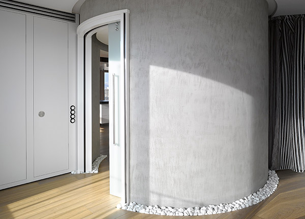 ECLISSE curved sliding pocket door system