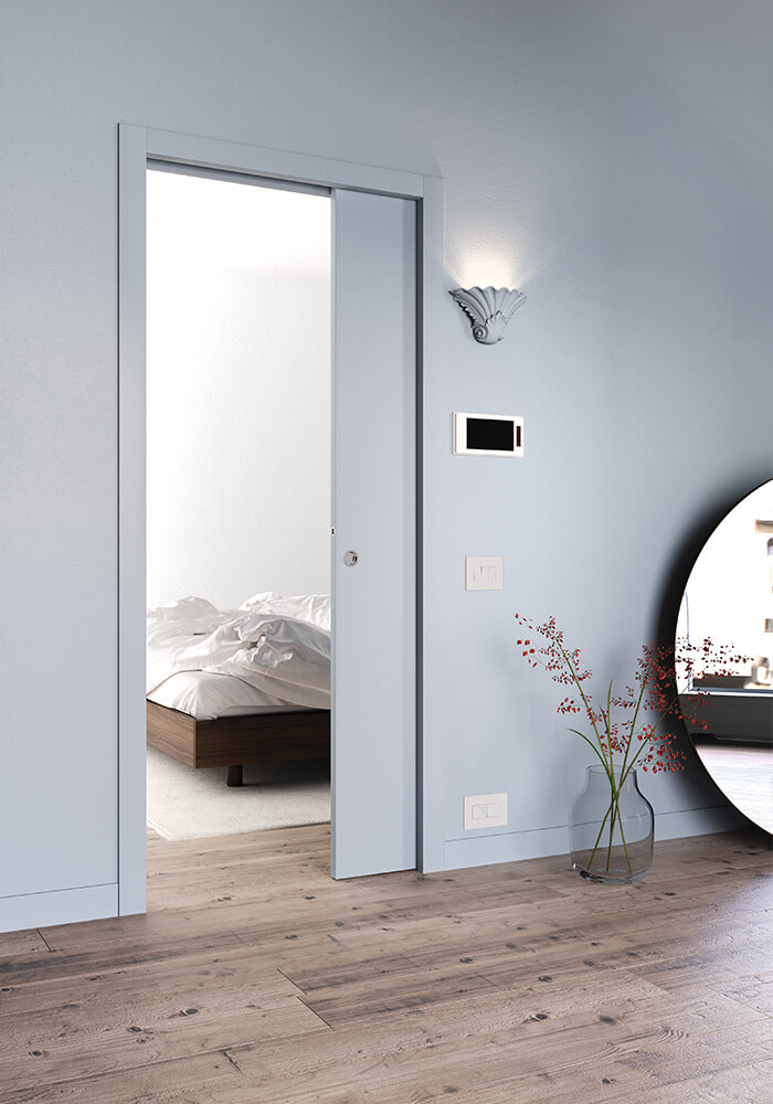 ECLISSE Luce wiring-ready sliding pocket door system