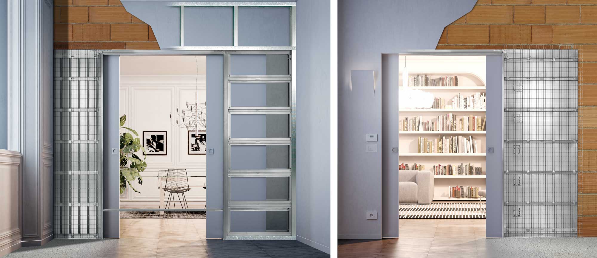 ECLISSE flush pocket door system