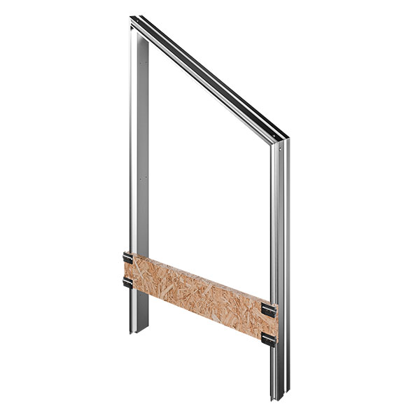 Flush-with-the-wall panel - inclined frame