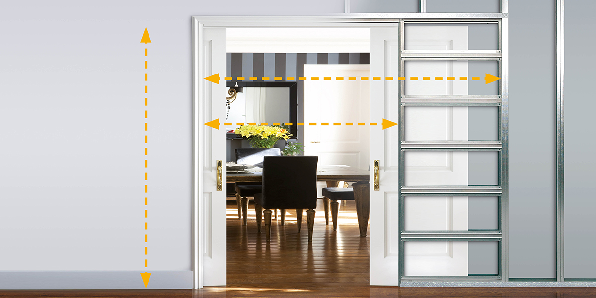 ECLISSE sliding pocket door system - Size Guide