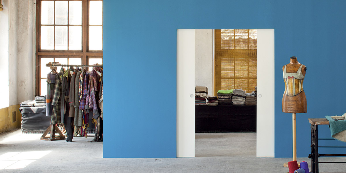 Support ECLISSE Syntesis Line Double flush sliding pocket door system