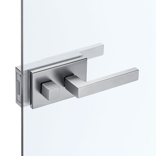 Handles with lock and thumb turn for ECLISSE hinged glass doors
