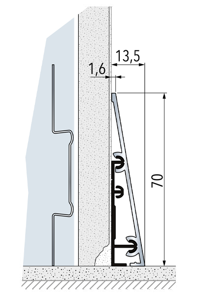 ECLISSE Delta - application on plasterboard wall