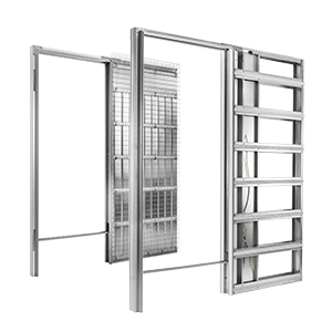 ECLISSE wiring-ready sliding pocket door system with no jambs nor architraves