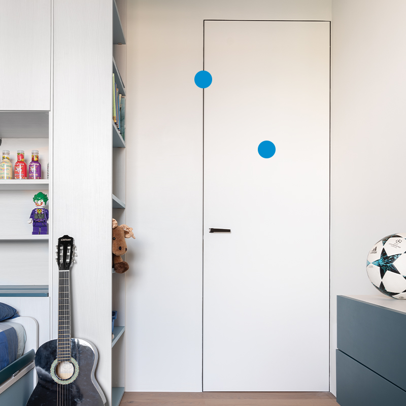 Soundproofing door panel for flush door with acoustic performance