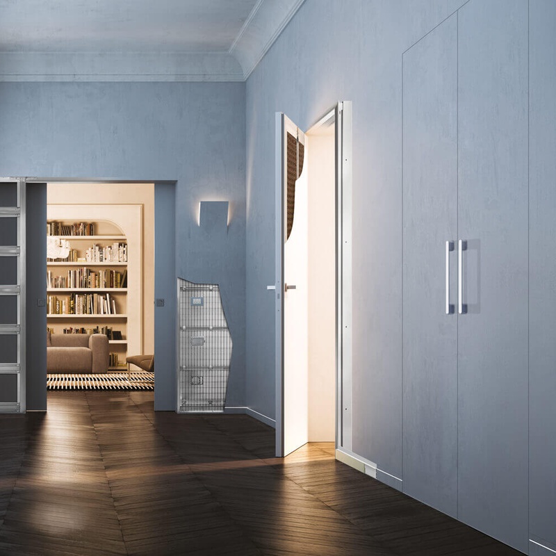 Syntesis Flush pocket door systems and flush hinged door frames