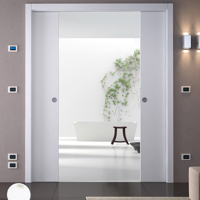 ECLISSE Luce Double wiringready sliding pocket door system ECLISSE